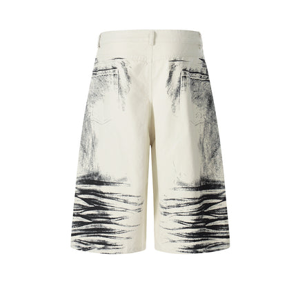 Brush Paint Cropped Pants WN25508