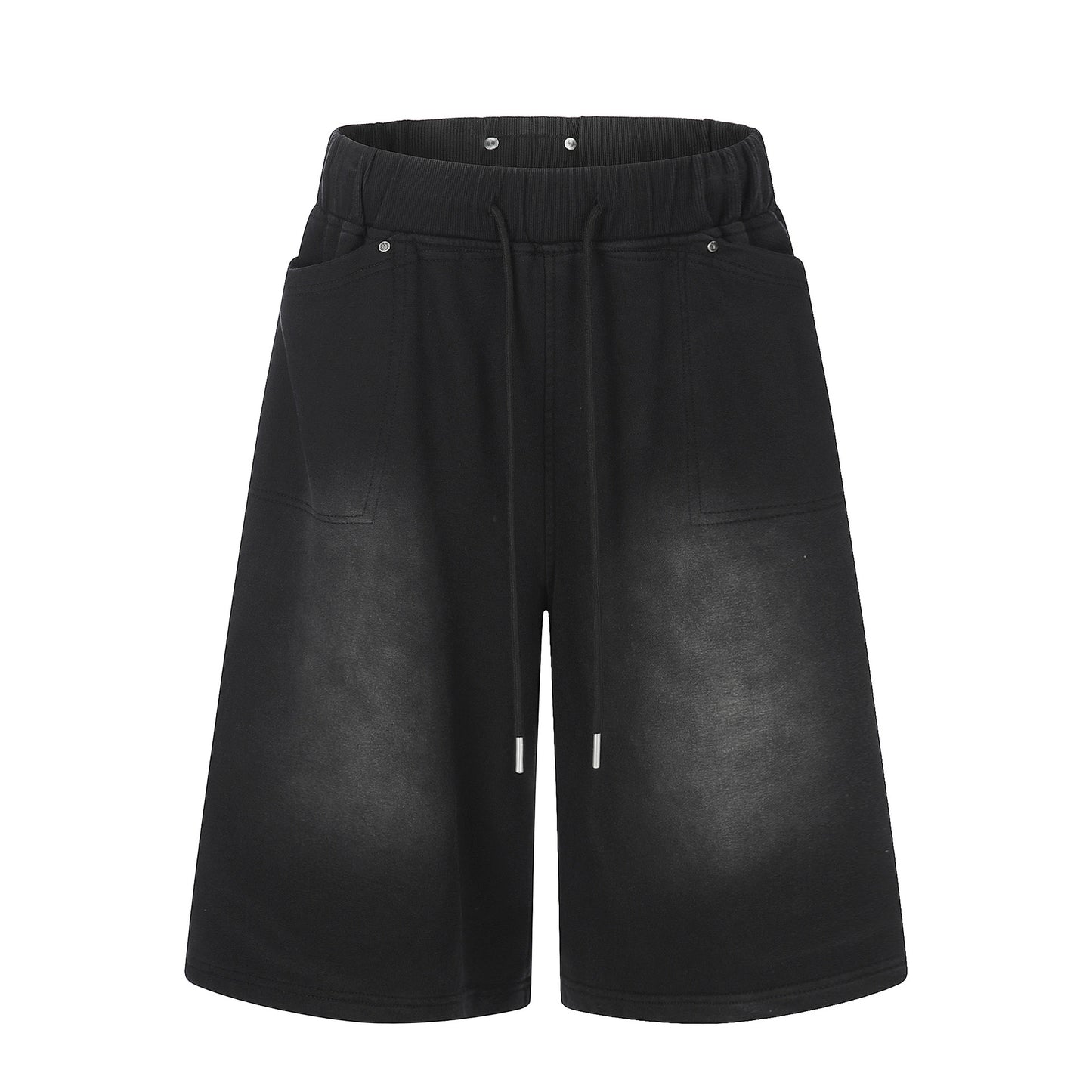 Washed Wide Leg Half Sweatpants WN26127