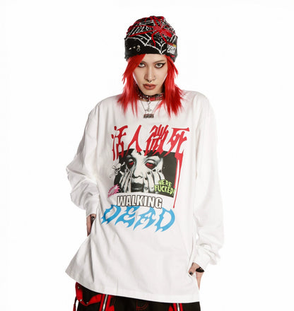 Letter Print Long Sleeve T-Shirt WN22253