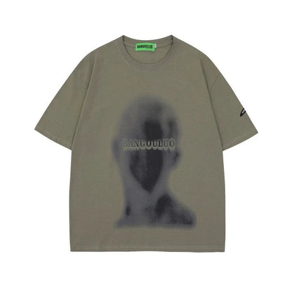 Oversize Print Short-sleeve T-shirt WN5498