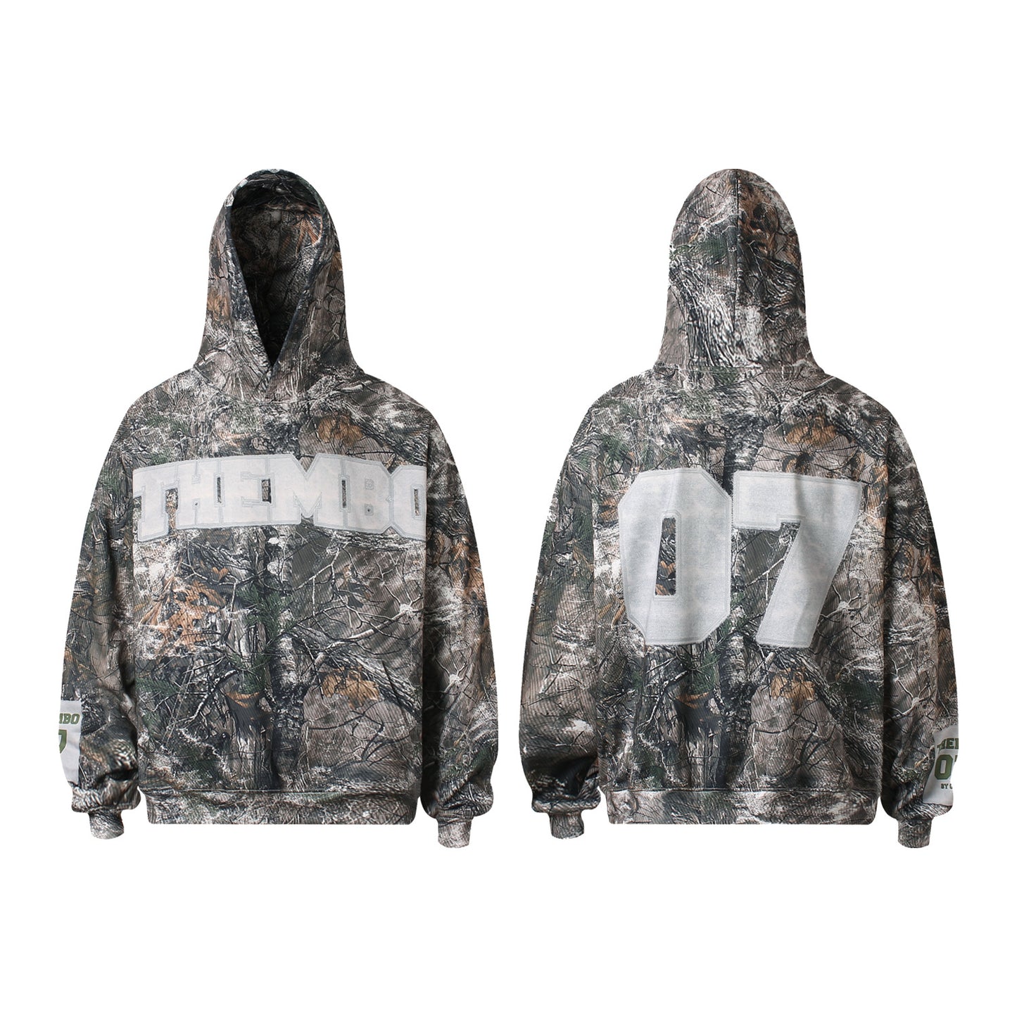 Sudadera con capucha de impresión de camuflaje 3D Wn11430