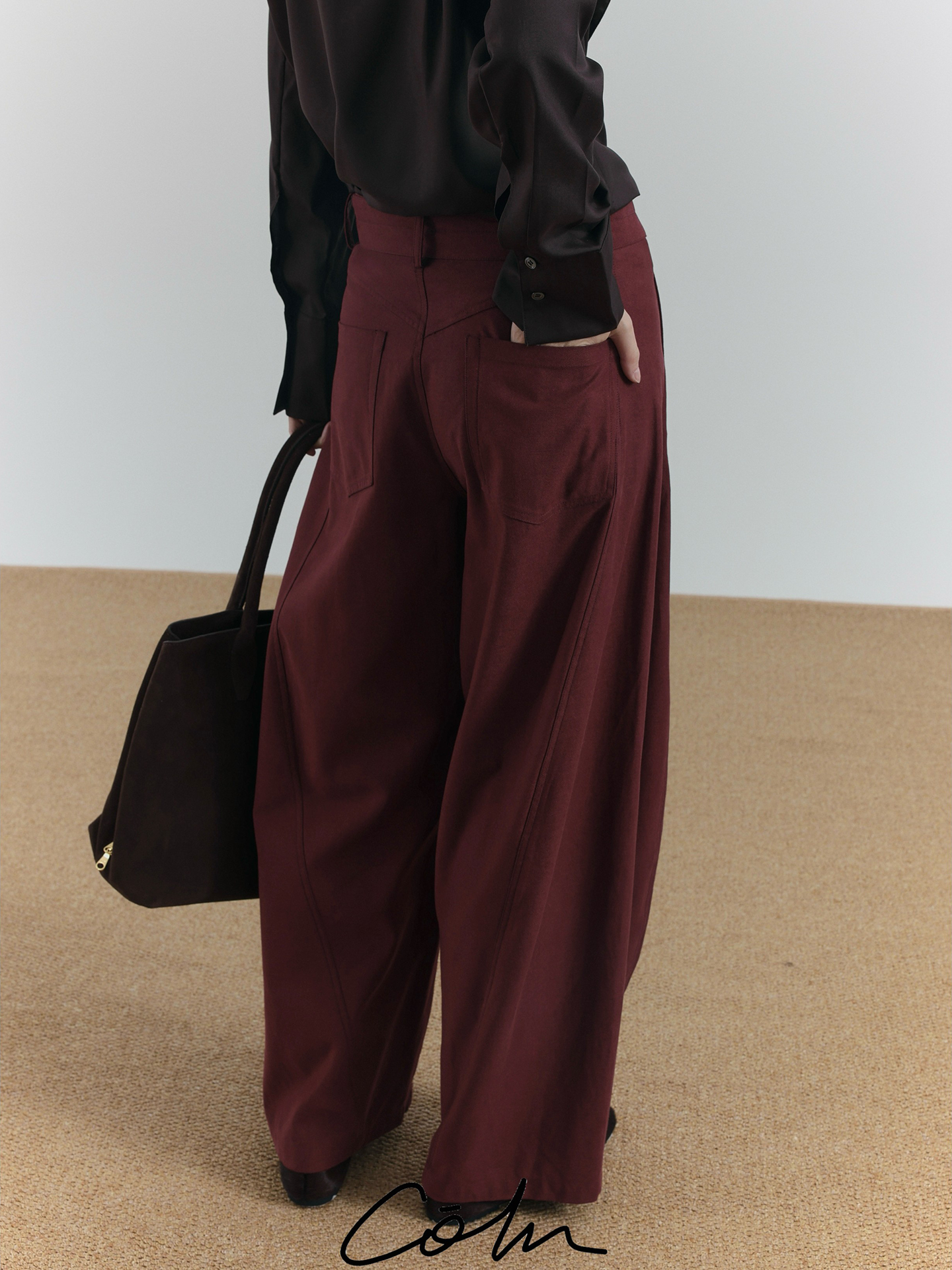 Pleats Solid Color Wide Leg Pants WN21492