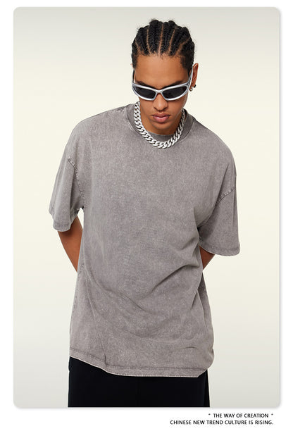 Washed Heavyweight Oversize Short Sleeve T-Shirt WN6078