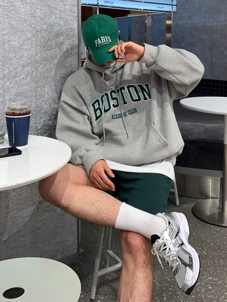 Letter Embroidery Oversize Hoodie WN20237