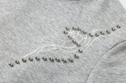 Rivet Design Short Sleeve T-Shirt WN25642