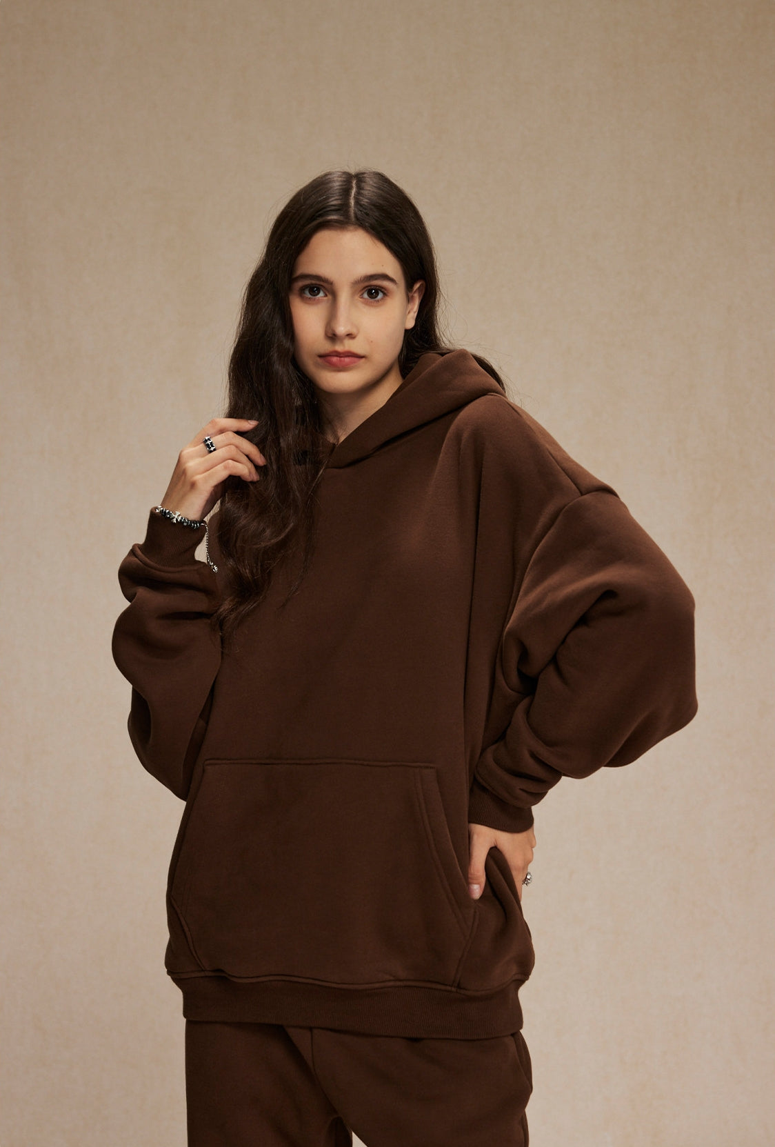 Oversize Plain Hoodie WN9968