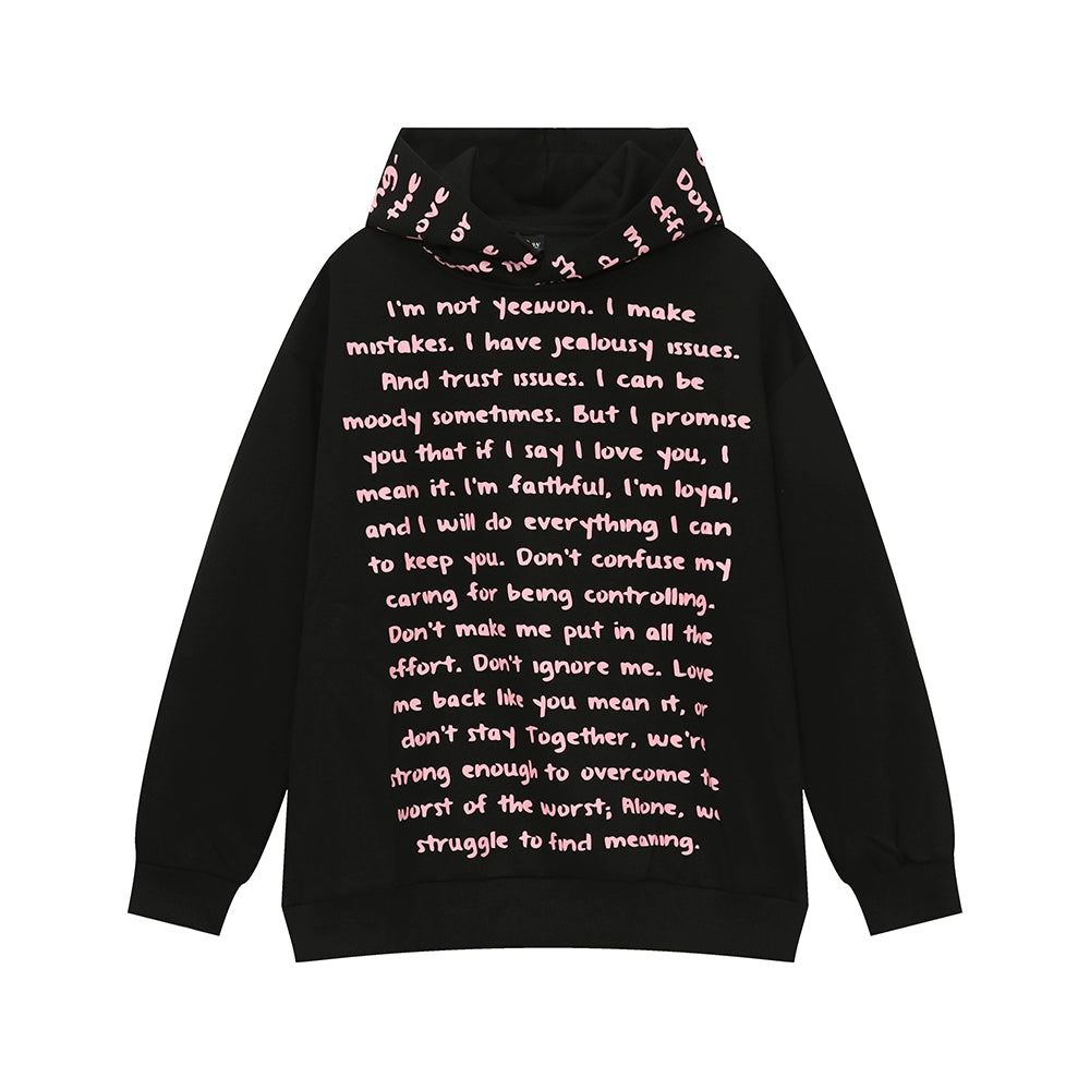 Letter Print Oversize Hoodie WN9587