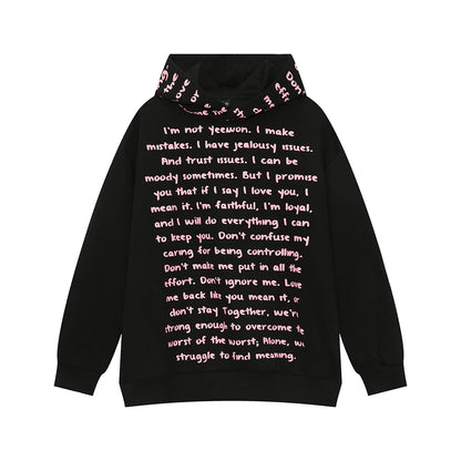 Letter Print Oversize Hoodie WN9587