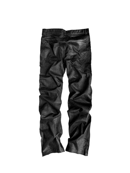 Wax Finish Hand-Paint Coating Deconstruction Denim Jeans WN27071