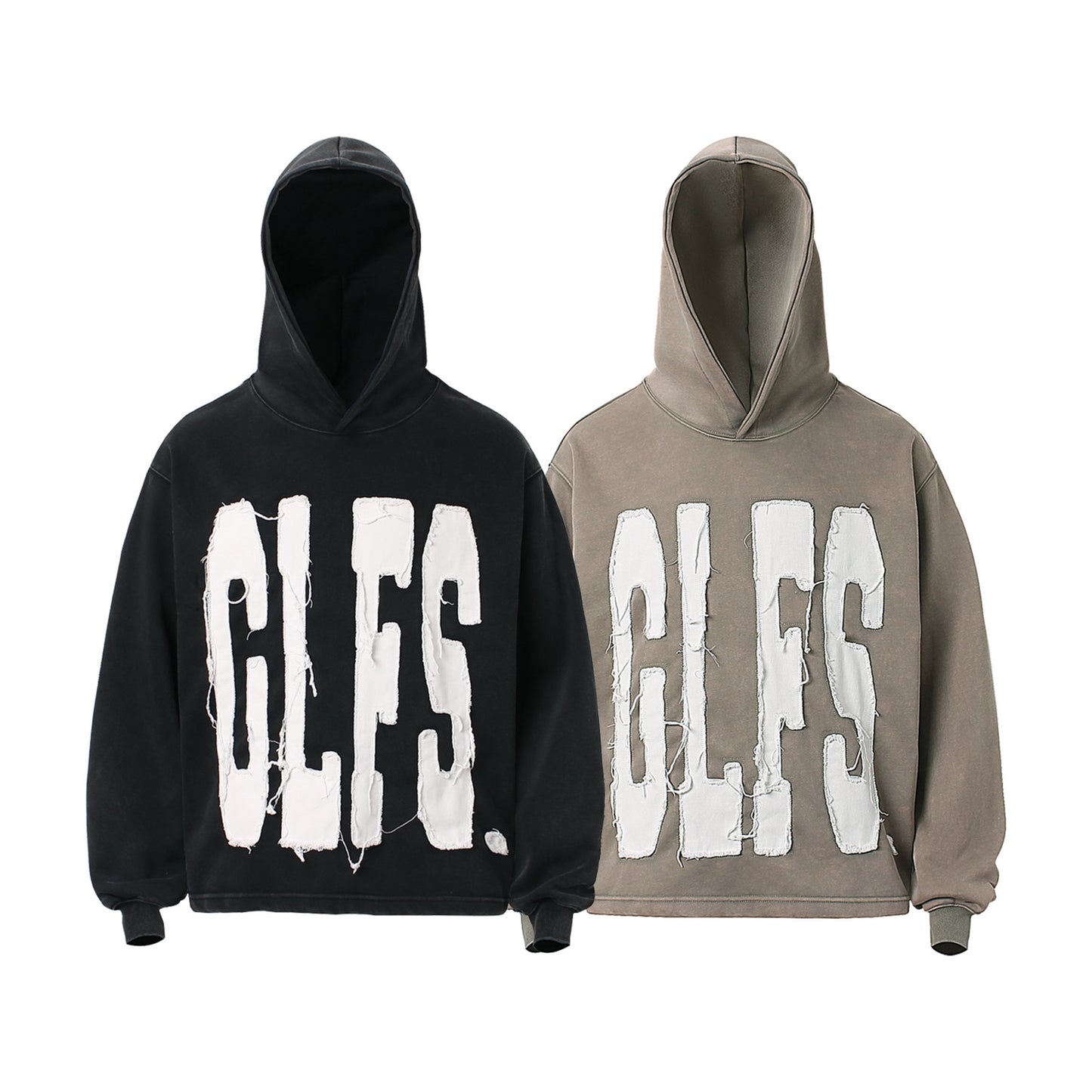 Patchwork Letter Logo Hoodie WN11423