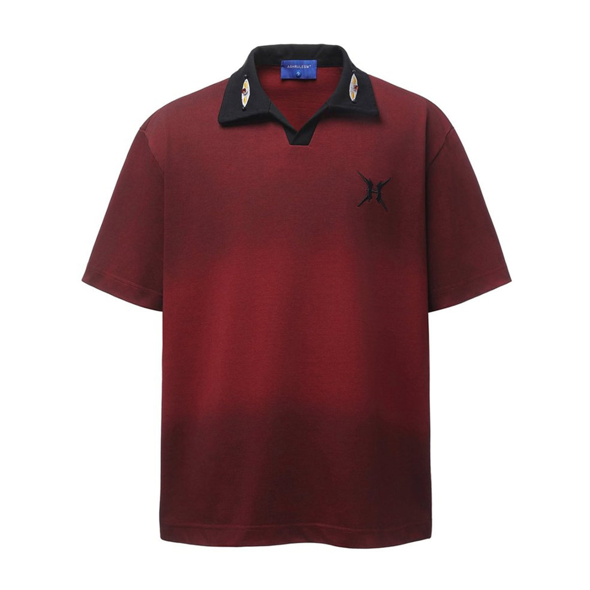 Gradient Sequin Embroidered Polo Shirt WN26802