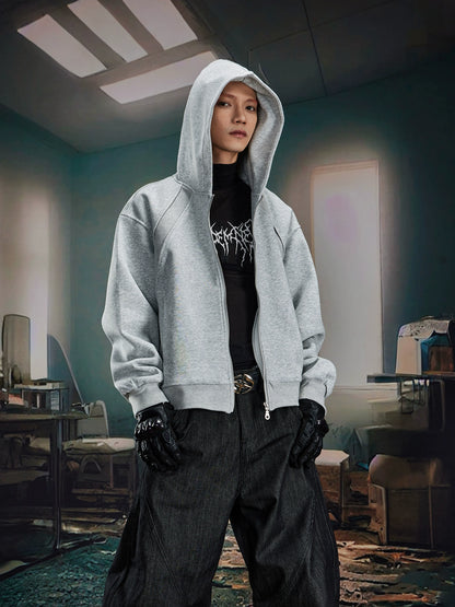 Structured Oversize Zipper Hoodie WN20575