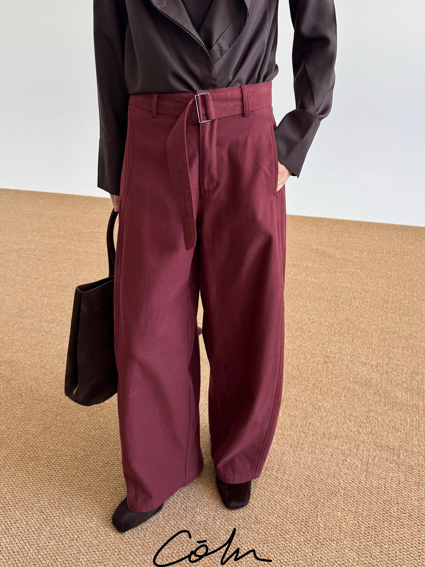 Pleats Solid Color Wide Leg Pants WN21492