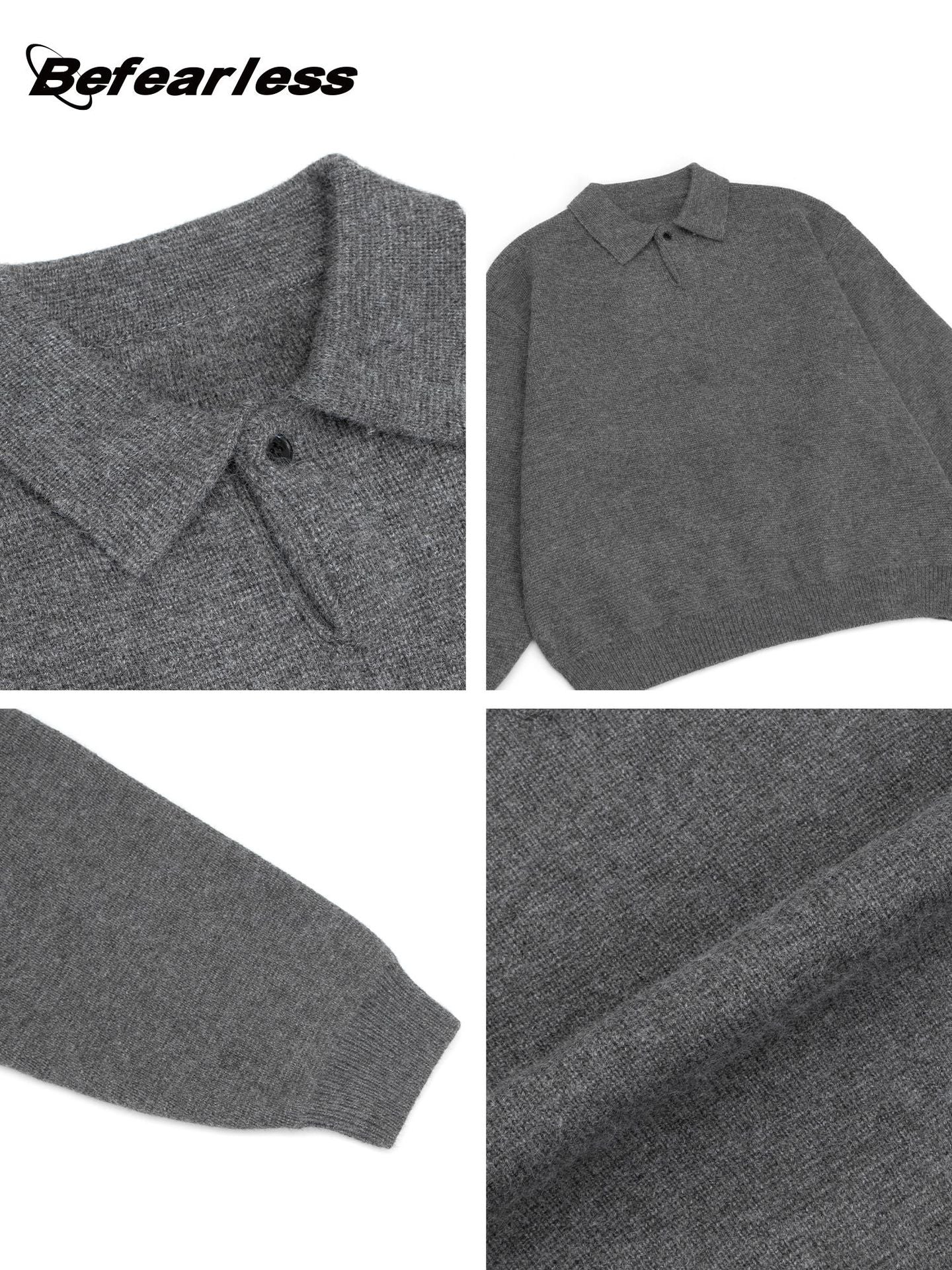 Heavyweight Polo Collar Knit Sweater WN26197