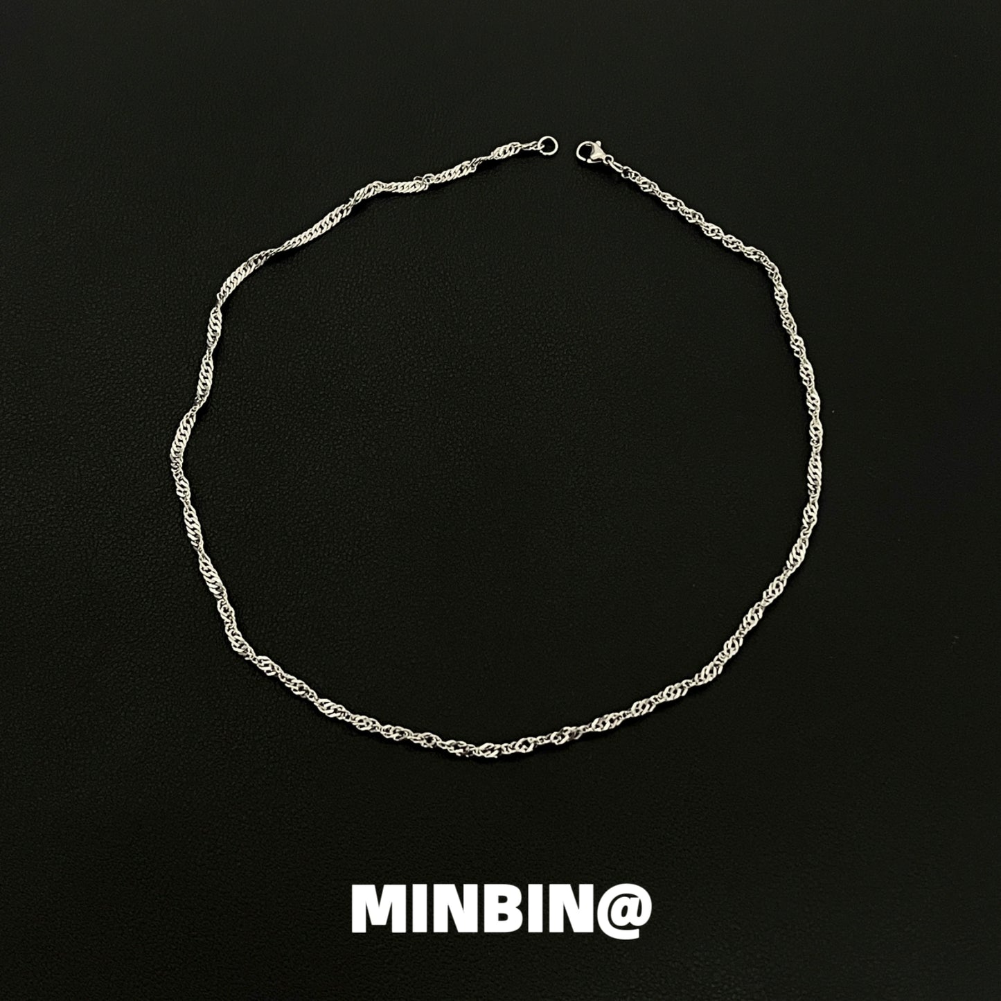 Wave Chain Titanium Steel Necklace WN19240