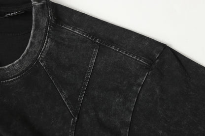 Washed Damage Pure Cotton Short Sleeve T-Shirt WN23055