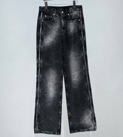Washed Denim Jacket & Wide Leg Denim Jeans Setup WN23877