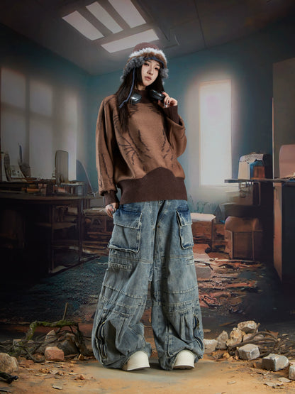 Mid-Collar Elastic Wrinkle-Resistant Knit Sweater WN21372