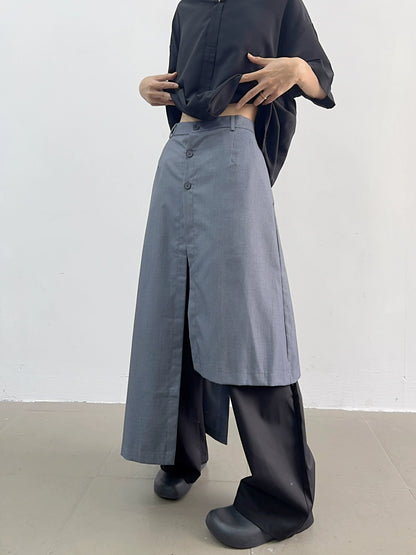 Irregular Wraed Wide Leg Trousers WN7366