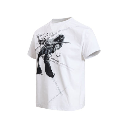 Abstract Pattern Short Sleeve T-Shirt WN25926