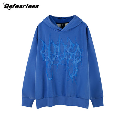 Cracked Graphic Washed Hoodie WN23590