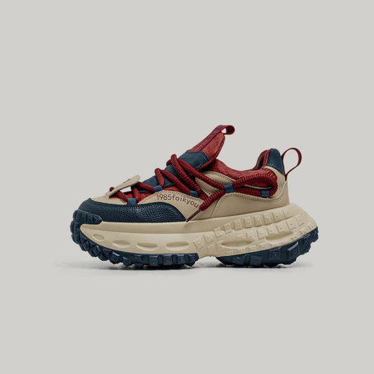 Color Block Chunky Sole Lace-Up Sneakers WN23495