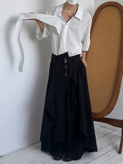 Irregular Cut Wide Leg Trousers WN19995