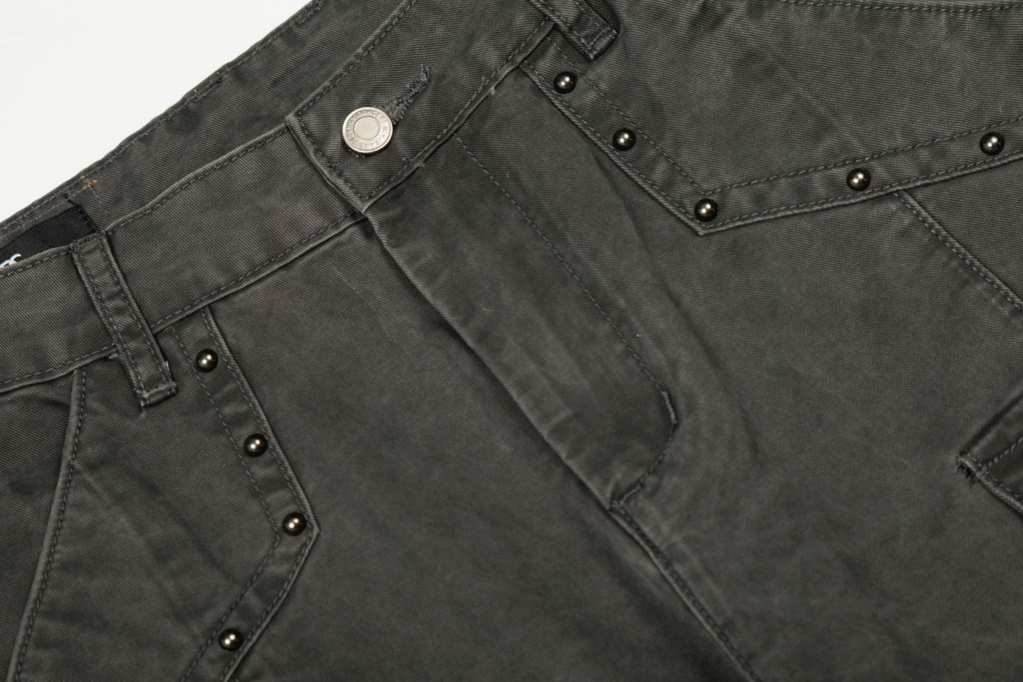 Multi Pocket Studs Wide Leg Cargo Pants WN26136