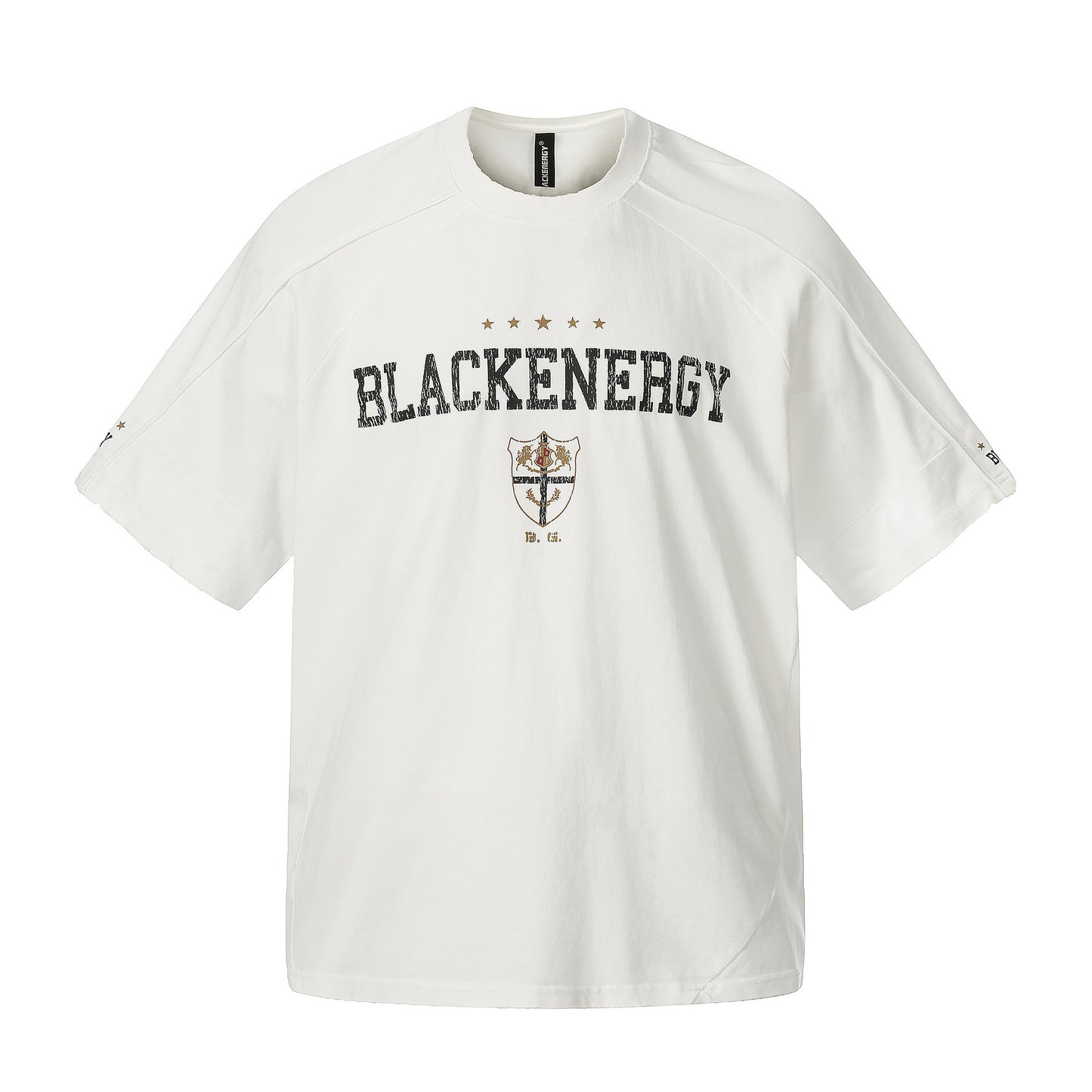 Letter Embroidery Piping Short Sleeve T-Shirt WN25420