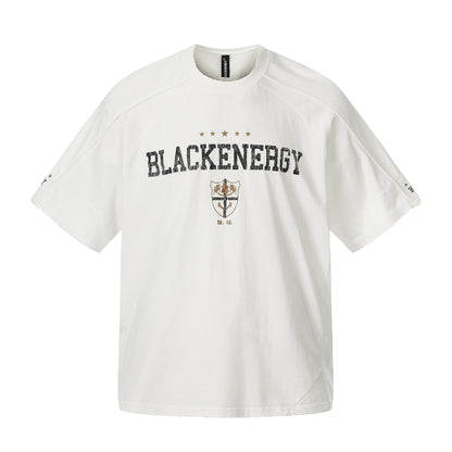 Letter Embroidery Piping Short Sleeve T-Shirt WN25420