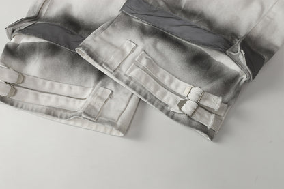 Spray Print Wide Leg Cargo Pants WN23110