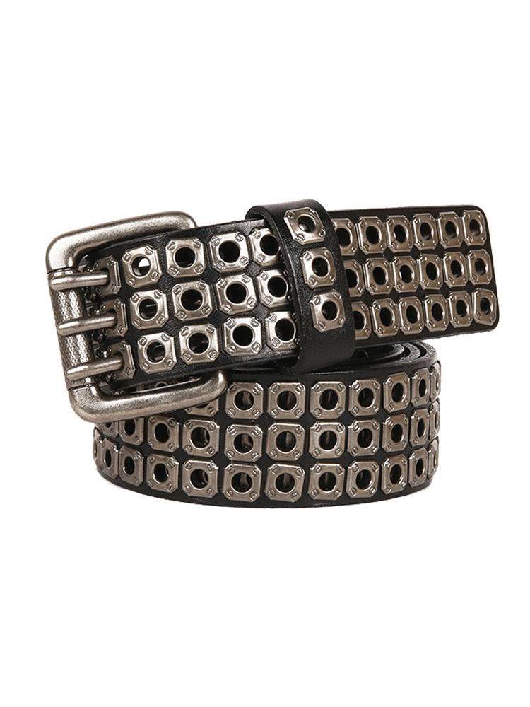Stud Three-Pin Genuine Leather Belt WN23188 – WONDER NOAH