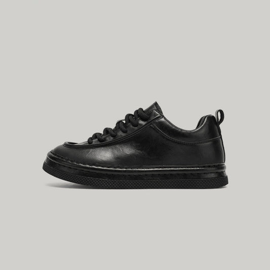 Waterproof PU Leather Lace-Up Sneakers WN23513