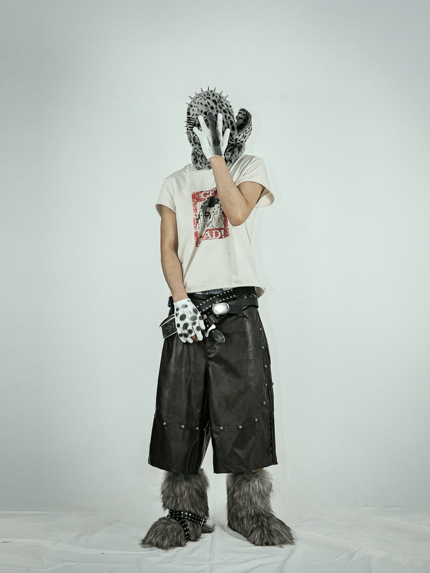 Graphic Print Frayed Short Sleeve T-Shirt WN20831