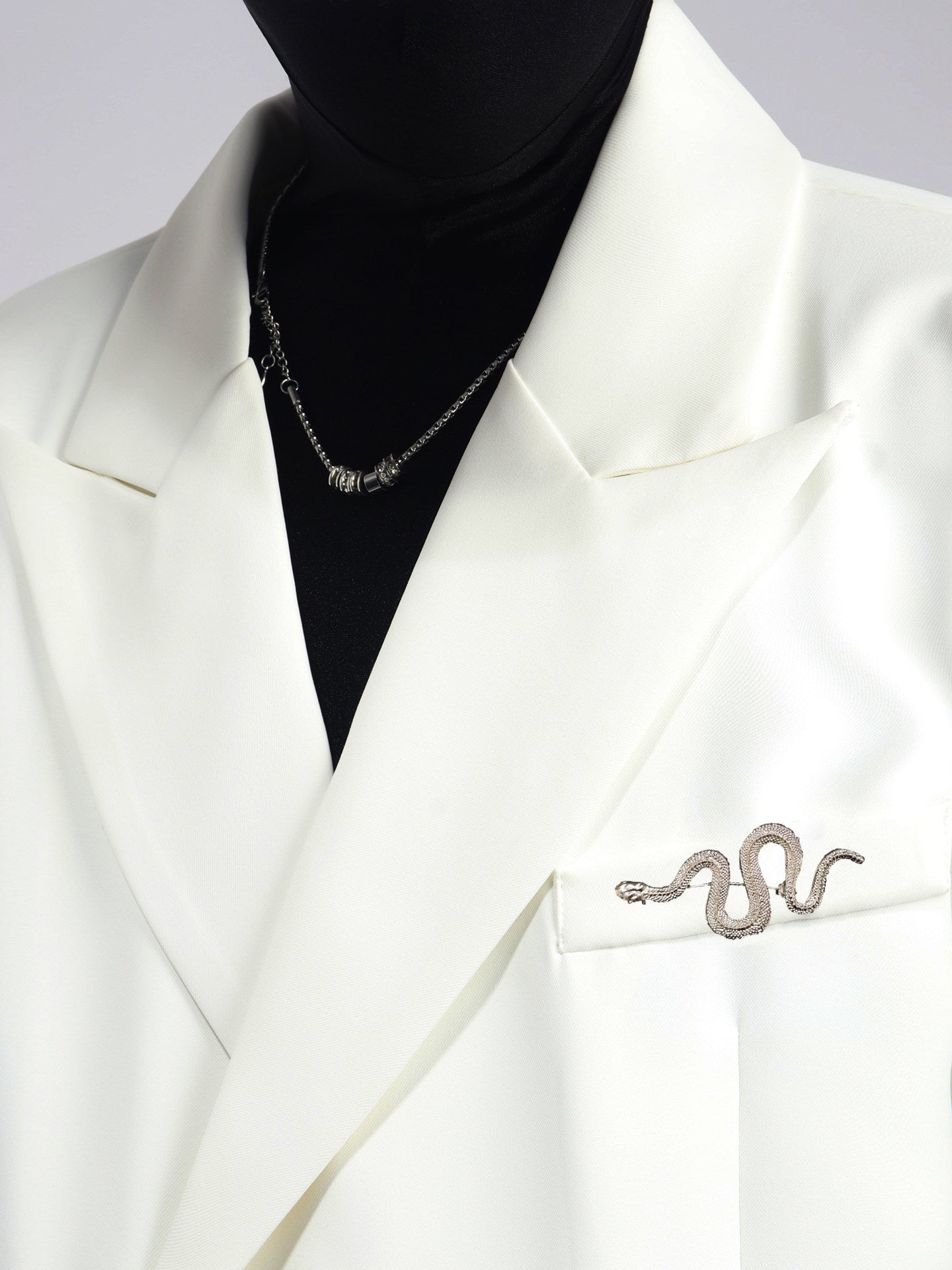 Metal Decor Jacket & Wide Leg Trousers Setup WN23668