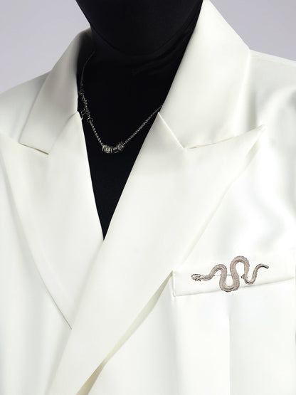 Metal Decor Jacket & Wide Leg Trousers Setup WN23668
