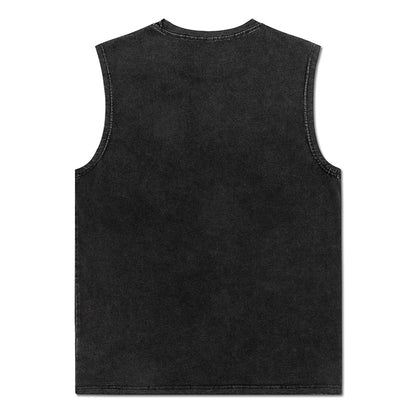 Oversize Wing & Cross Print Tank Top WN16502