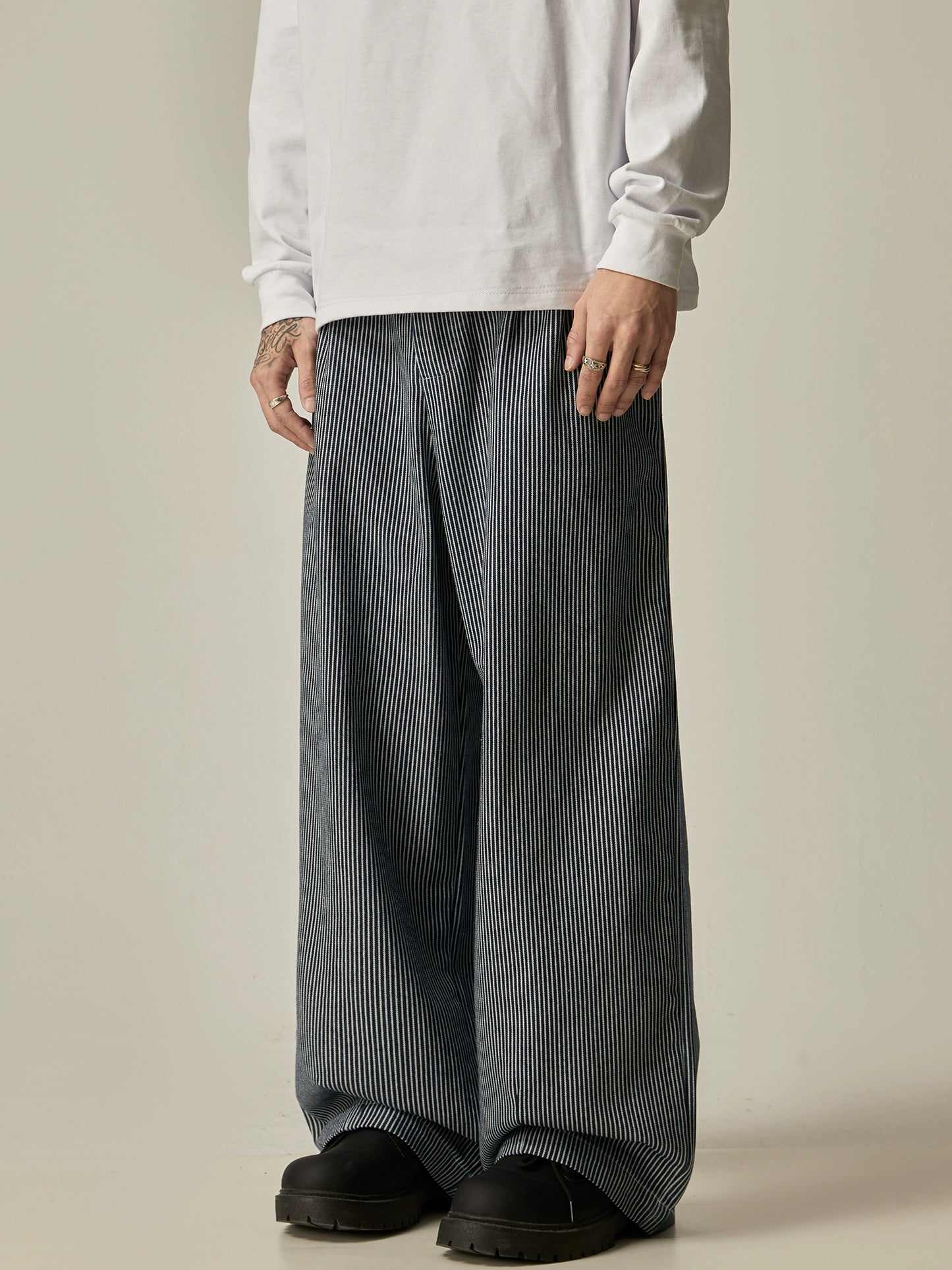 Stripe Wide Leg Pants WN8971