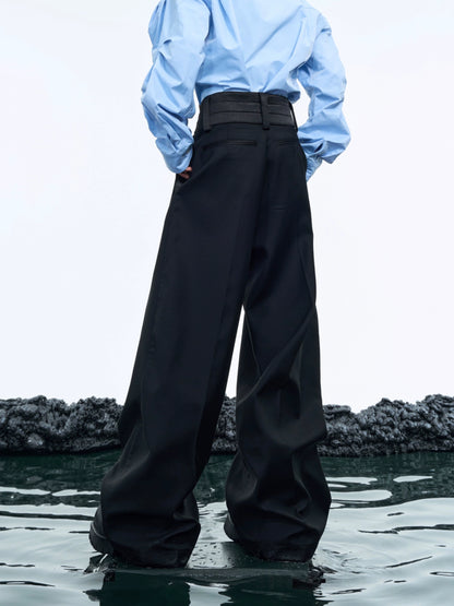 Double-Layered High-Waist Trousers WN10533