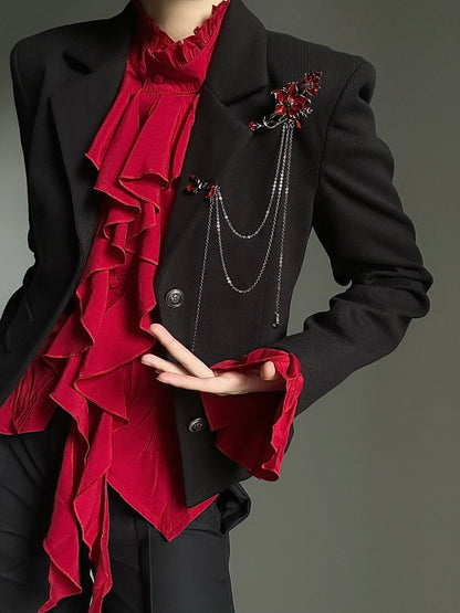 Waist-Shaping Corduroy Tailored Jacket WN23122