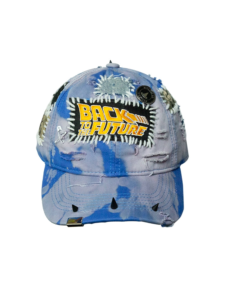 Patch Tie-Dye Embroidery Rivet Curved-Brim Cap WN21124