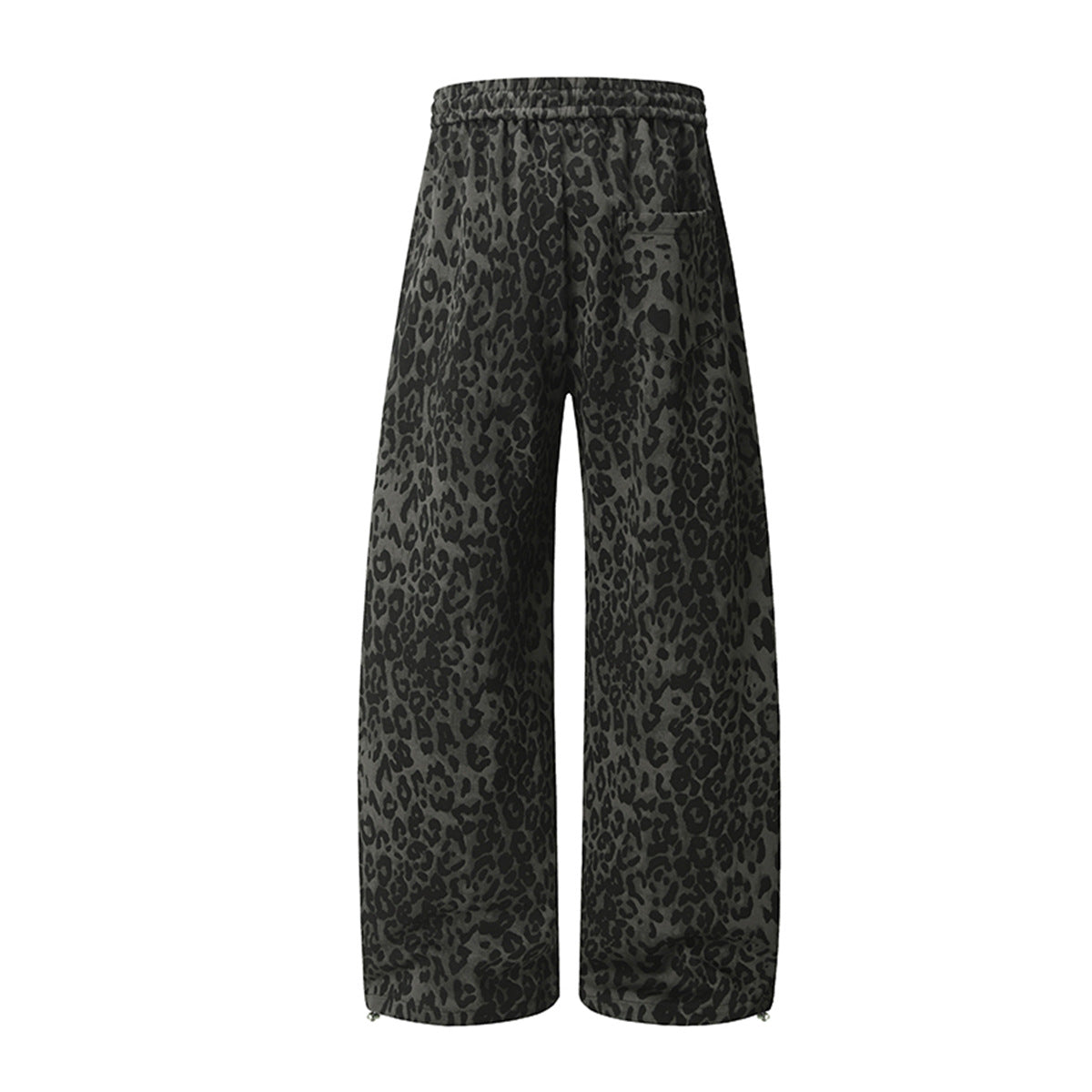 Leopard Print Sporty Drapey Wide Leg Pants WN25600