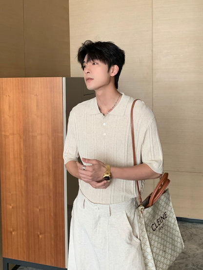 Lyocel Knit Short Sleeve Polo Shirt WN20433