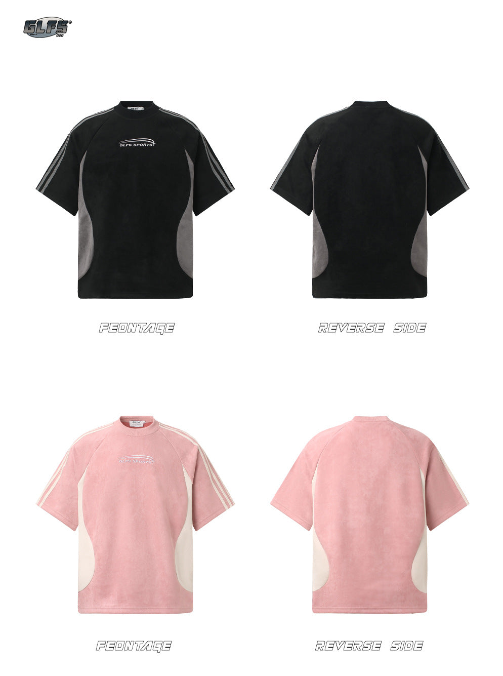Suede Raglan Embroidery Short Sleeve T-Shir WN26430