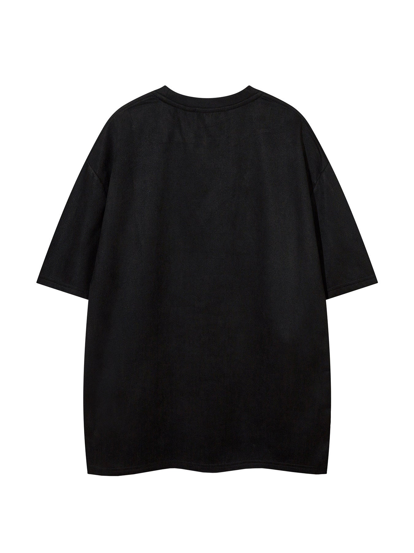 Suede Letter Print Short Sleeve T-Shirt WN25583