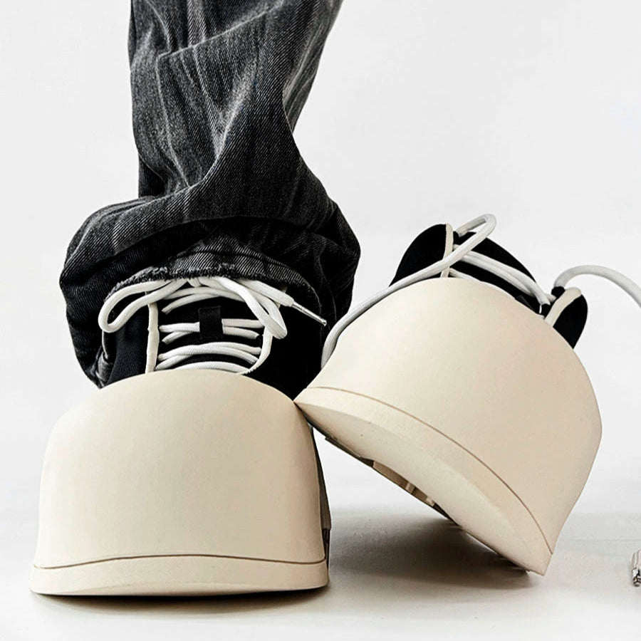 Large Round Toe Chunky Sole Canvas Shoes WN19159