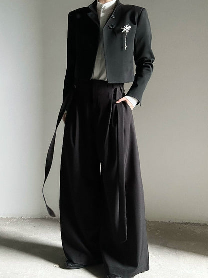 Shoulder Line Cropped Tailored Jacket WN19626