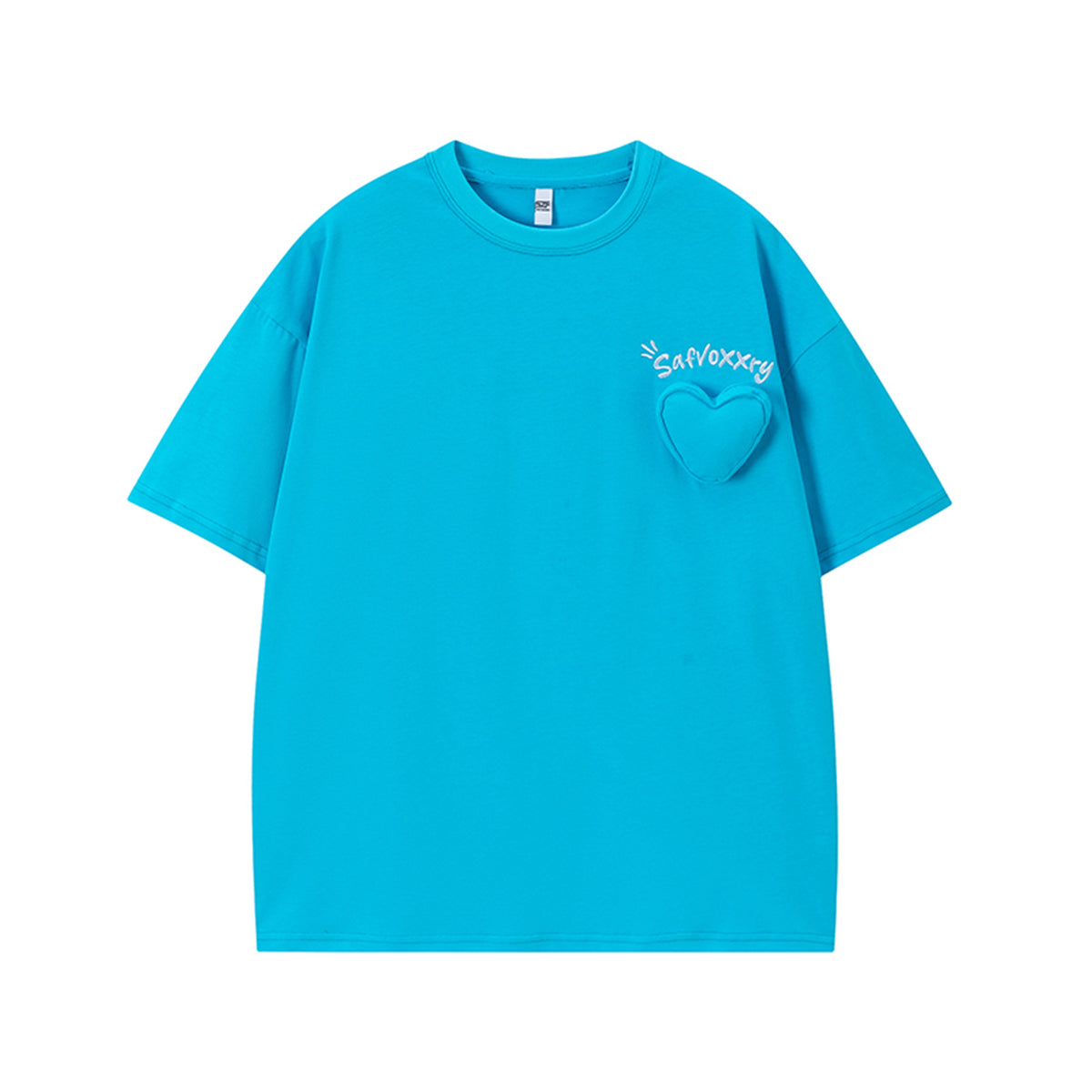 3D Heart Letter Embroidery Short Sleeve T-Shirt WN26923