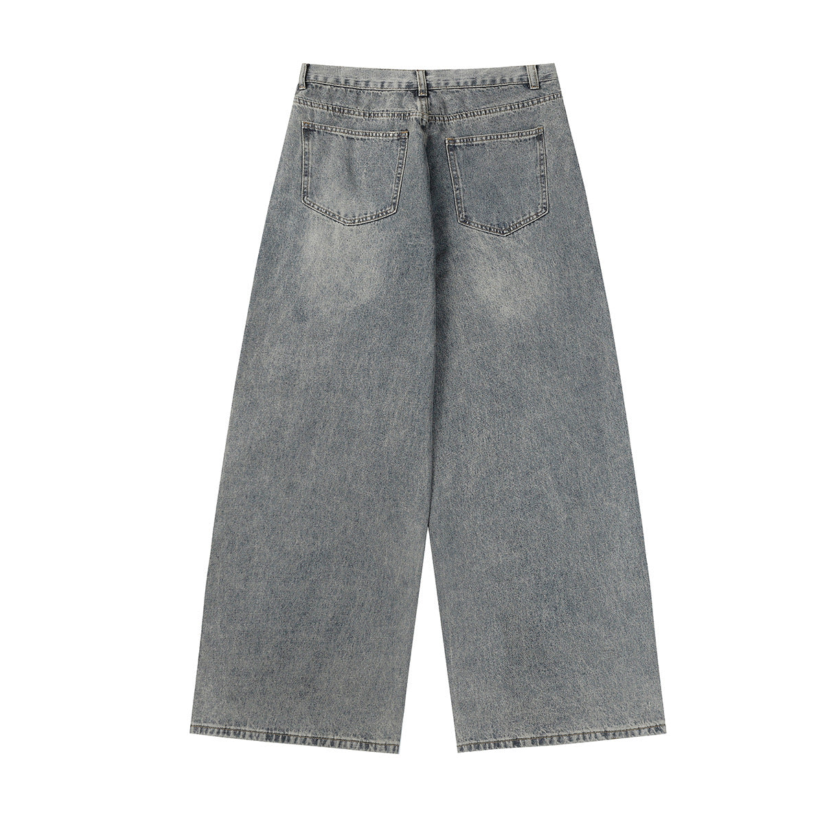 Panel Design Wide Leg Denim Jeans WN25497
