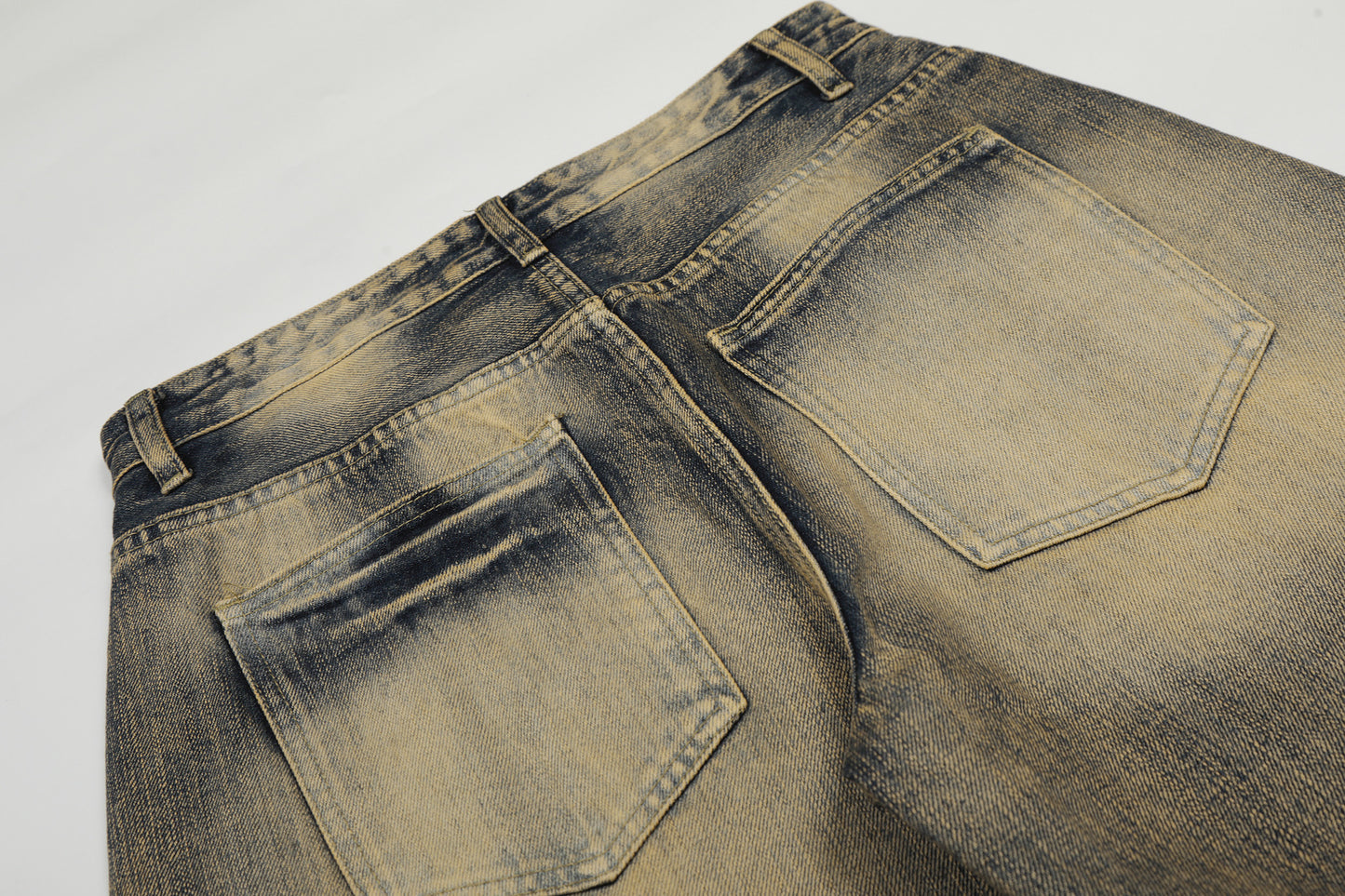 Washed Fade Wide Leg Denim Jeans WN25414